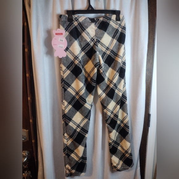 New, Plaid Fleece Lounge Pants - Picture 2 of 3